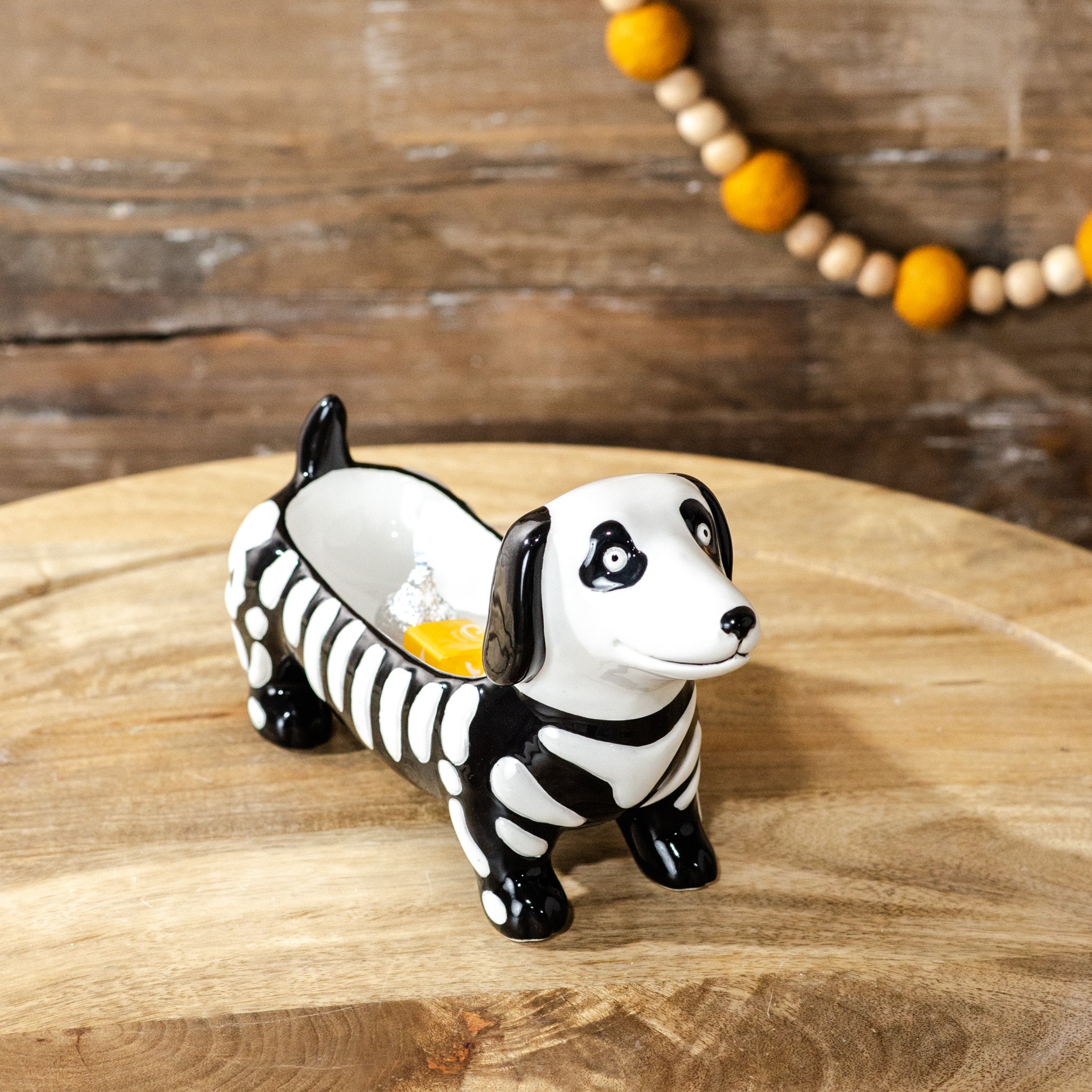 Skeleton Weiner Dog Candy Bowl